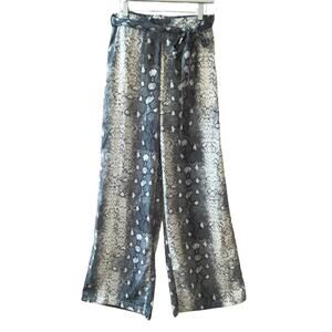 Essue Reptile Print Wide Leg Pants Size Medium NWT
